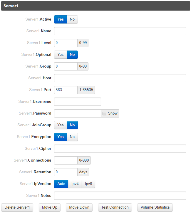 Configuring NZBget