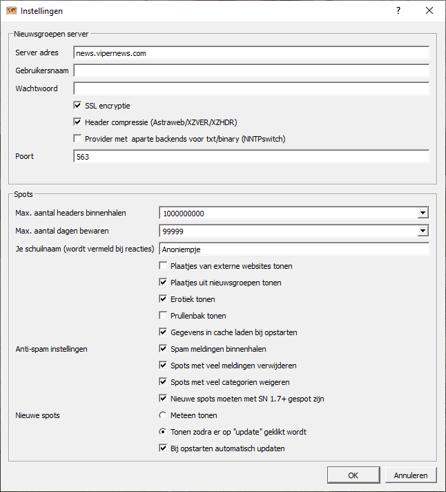 Spotlite einstellen