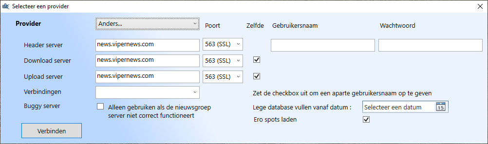 Spotnet Classic instellen